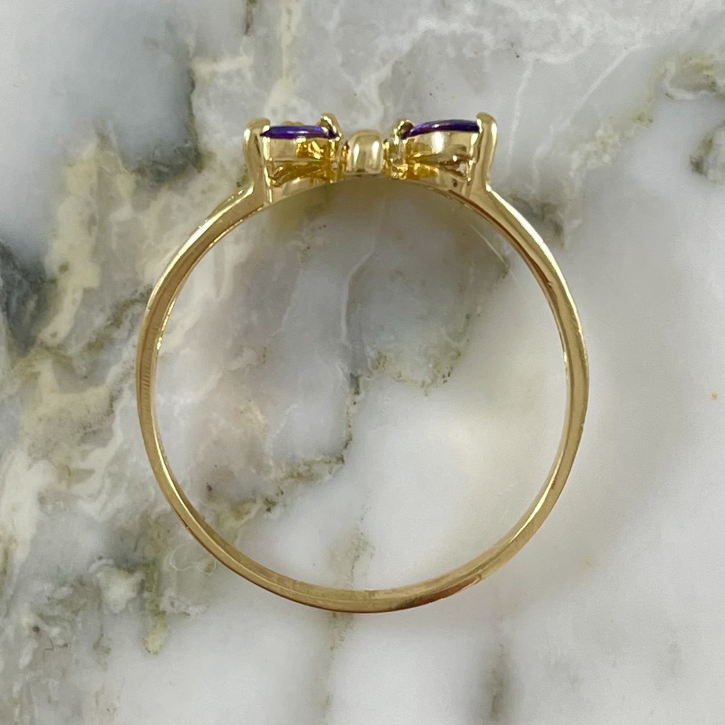 Anillo Quinceañera Crystal Butterfly