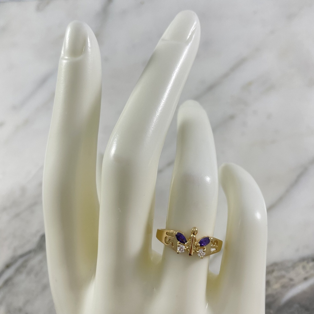 Anillo Quinceañera Crystal Butterfly