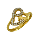  Abstract Heart Ring