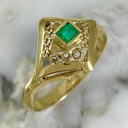 Anillo Esmeralda Filigrana