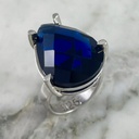 Anillo Gota Azul Profundo