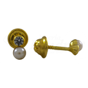 Pearl And Zircon Earrings