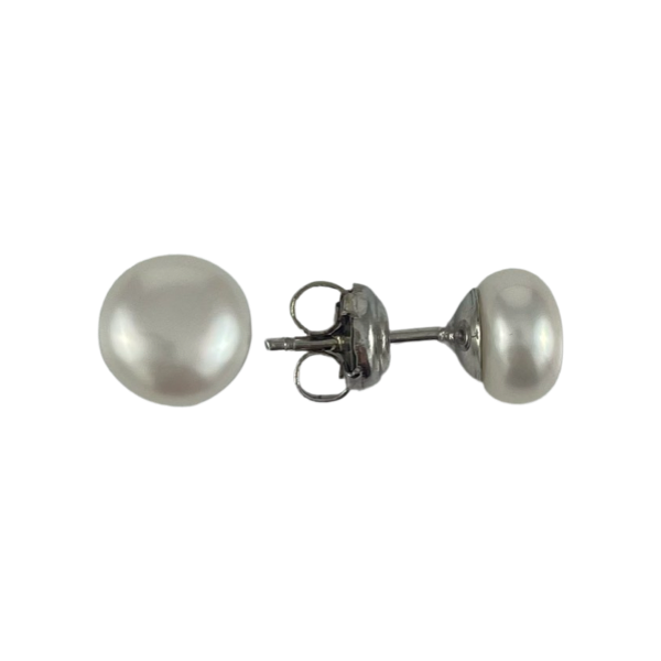 Rhodium-plated Pearl Mole
