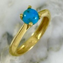  Round Turquoise Solitaire Ring