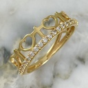 Anillo Heart And Cross