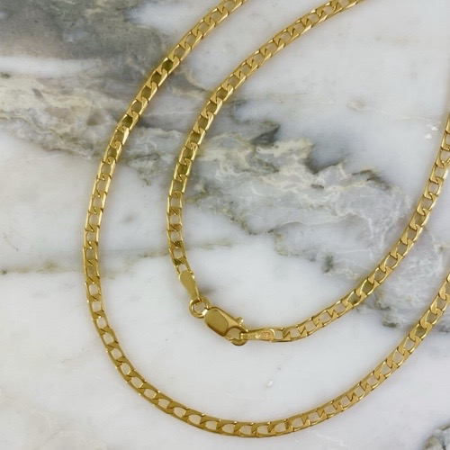 Cadena Cubana Martillada 2MM 70Cm