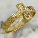 Anillo Inri Silueta Cruz Mateado