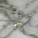 Pulsera Placa Bebe Abeja 3x1