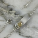 Pulsera Placa Bebe Doble Corazon 3x1